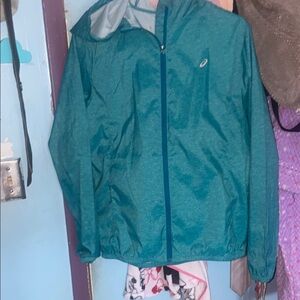 Asics Teal Windbreaker Jacket